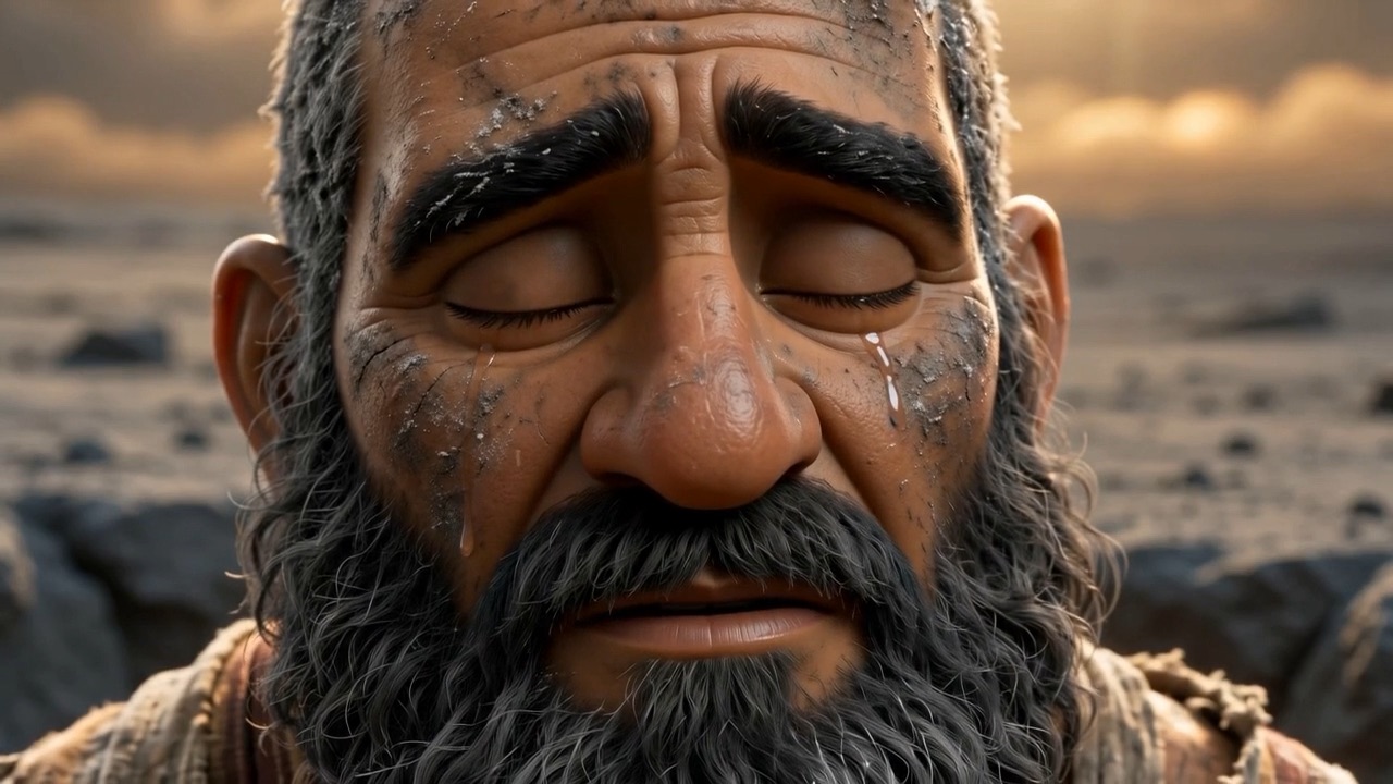 His eyes close
