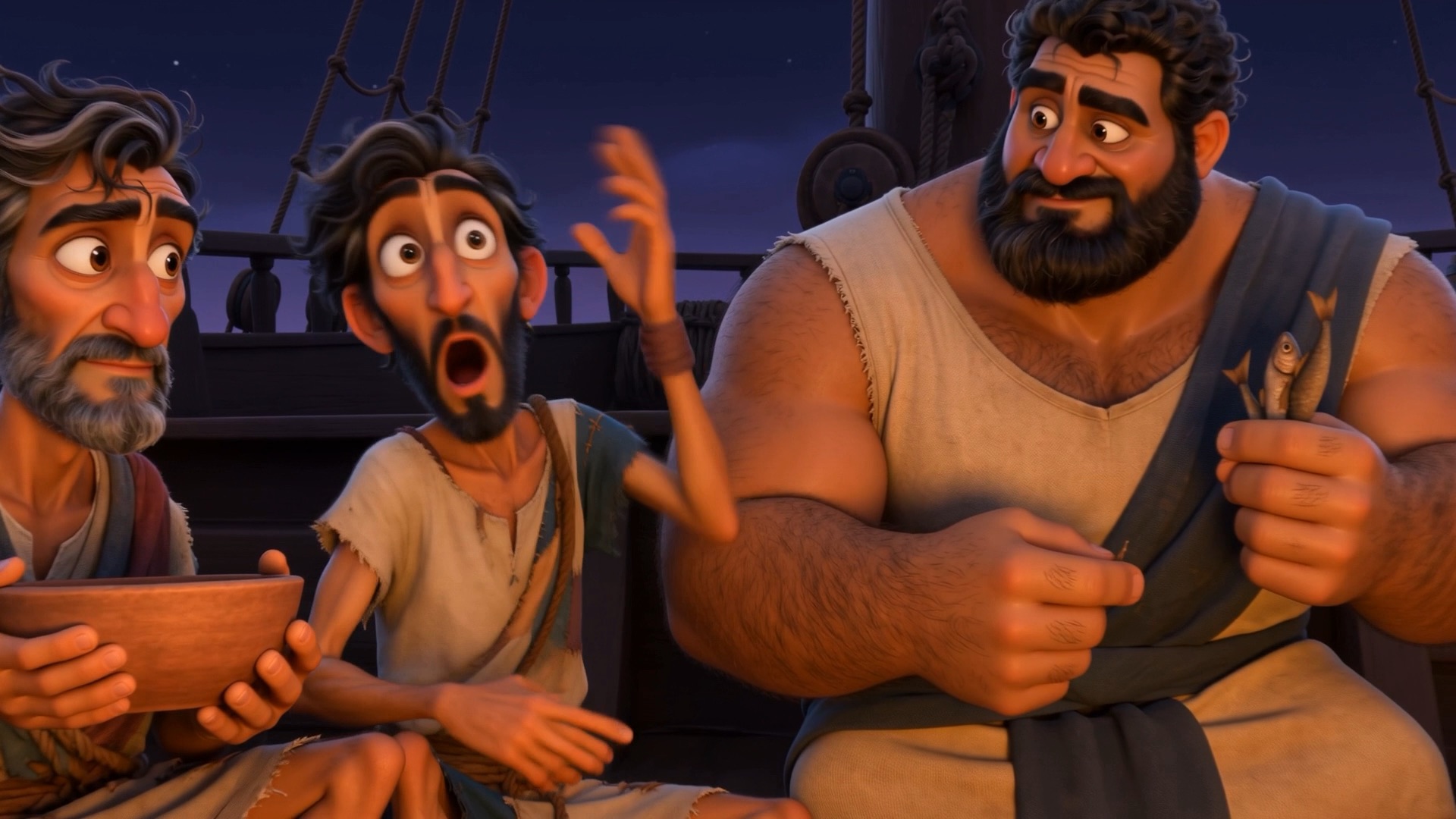 The sailors listen