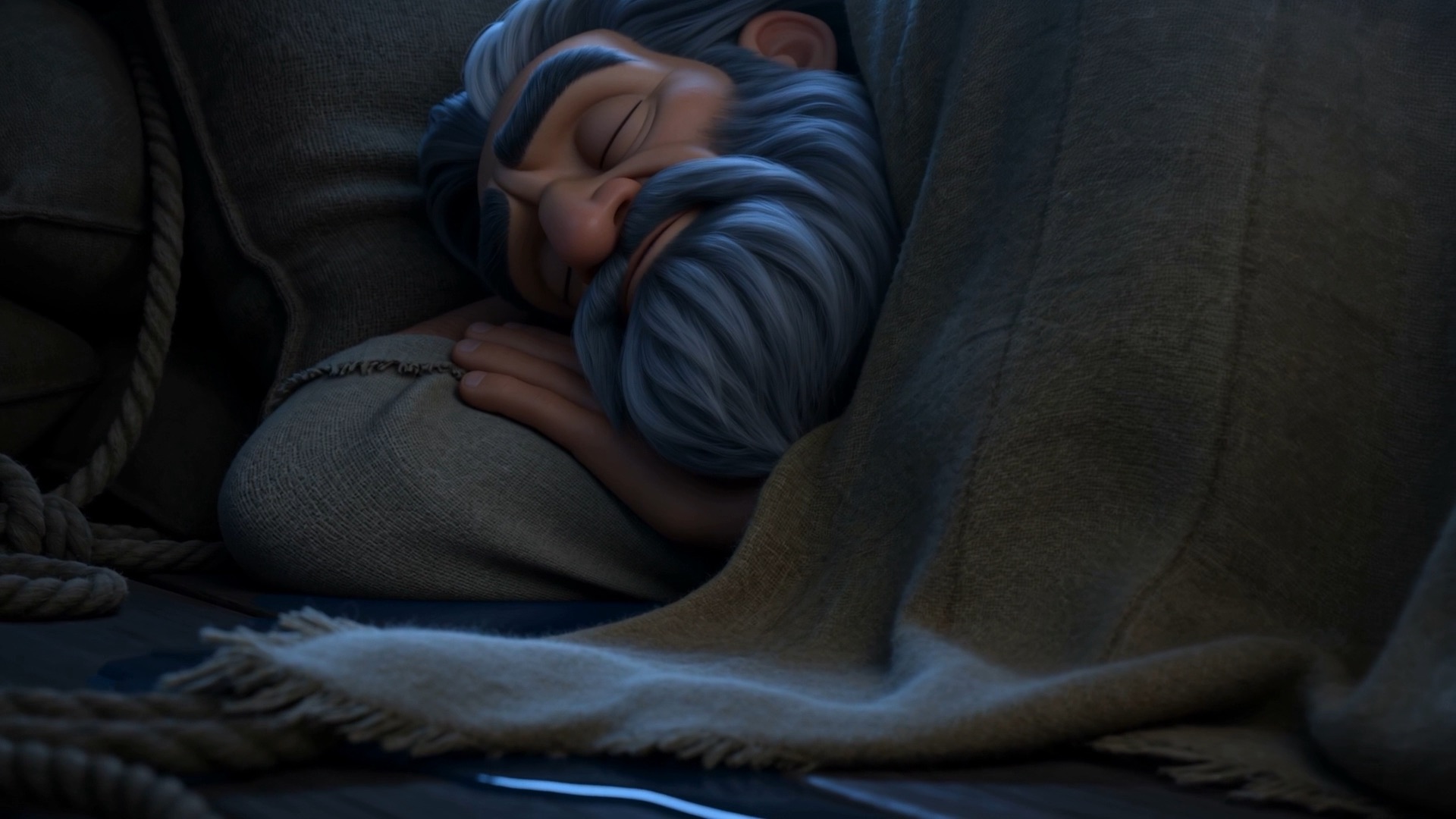 Jonah sleeps while the ship groans