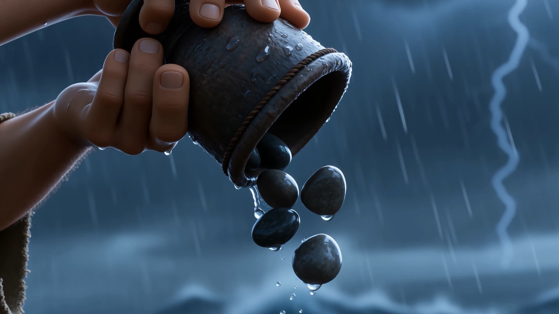 The lots pour out into the rain