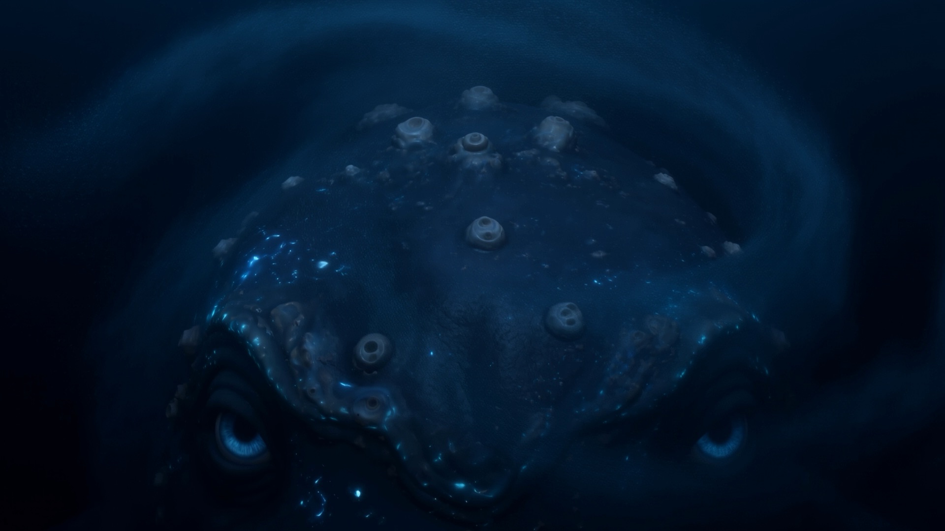 Something vast takes shape in the dark water