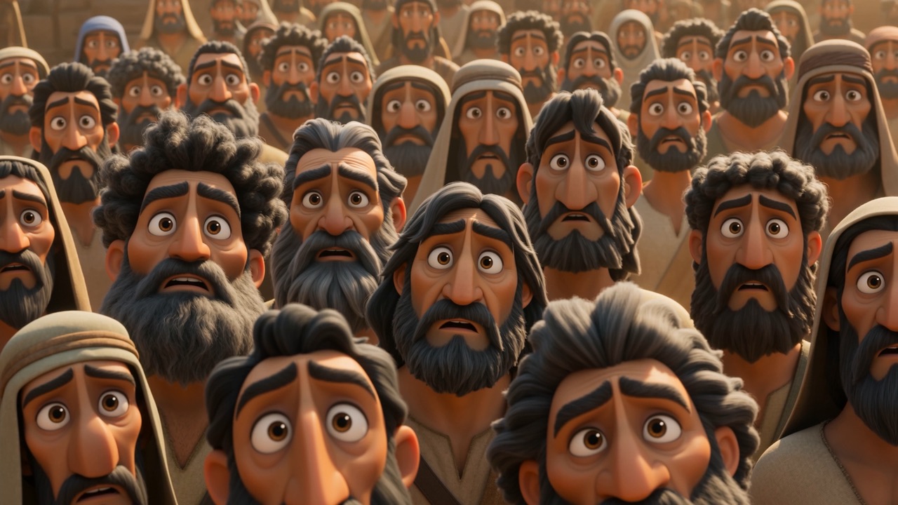 And then the faces start turning round