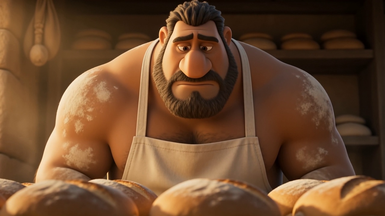 And a baker who cannot look at his own bread