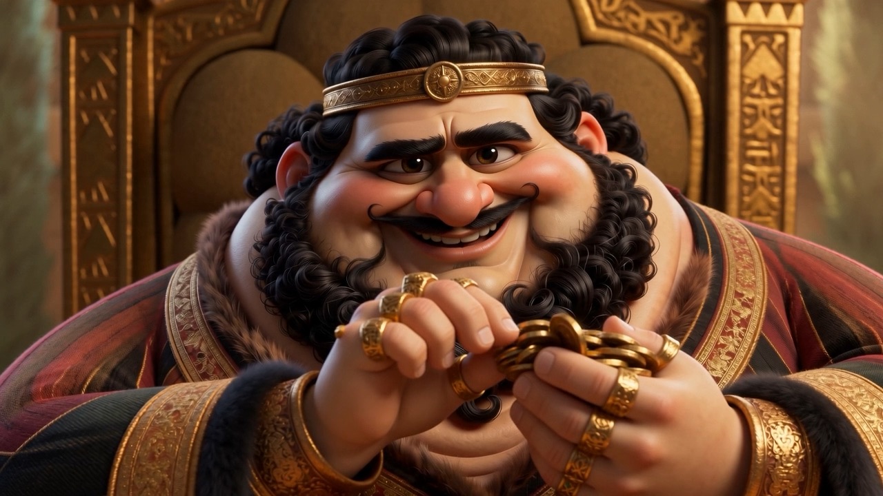 The king's hands closing over it