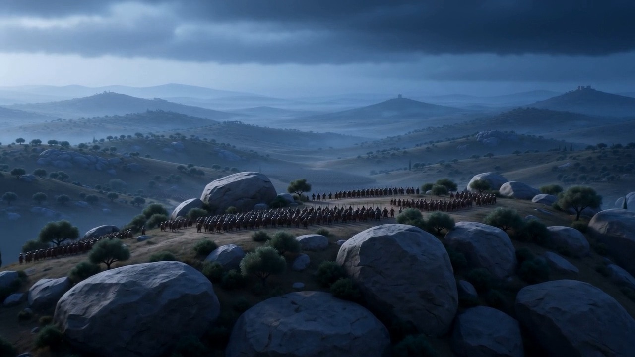 Ten thousand, spread thin along the ridge