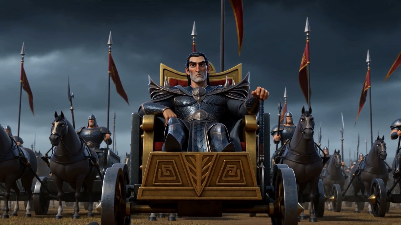 Nine hundred chariots forming up in lines