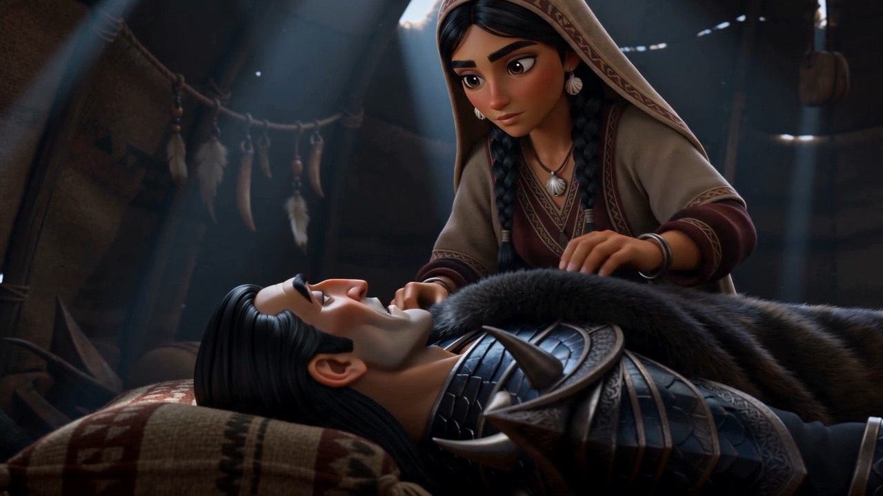 He gives her an order and closes his eyes