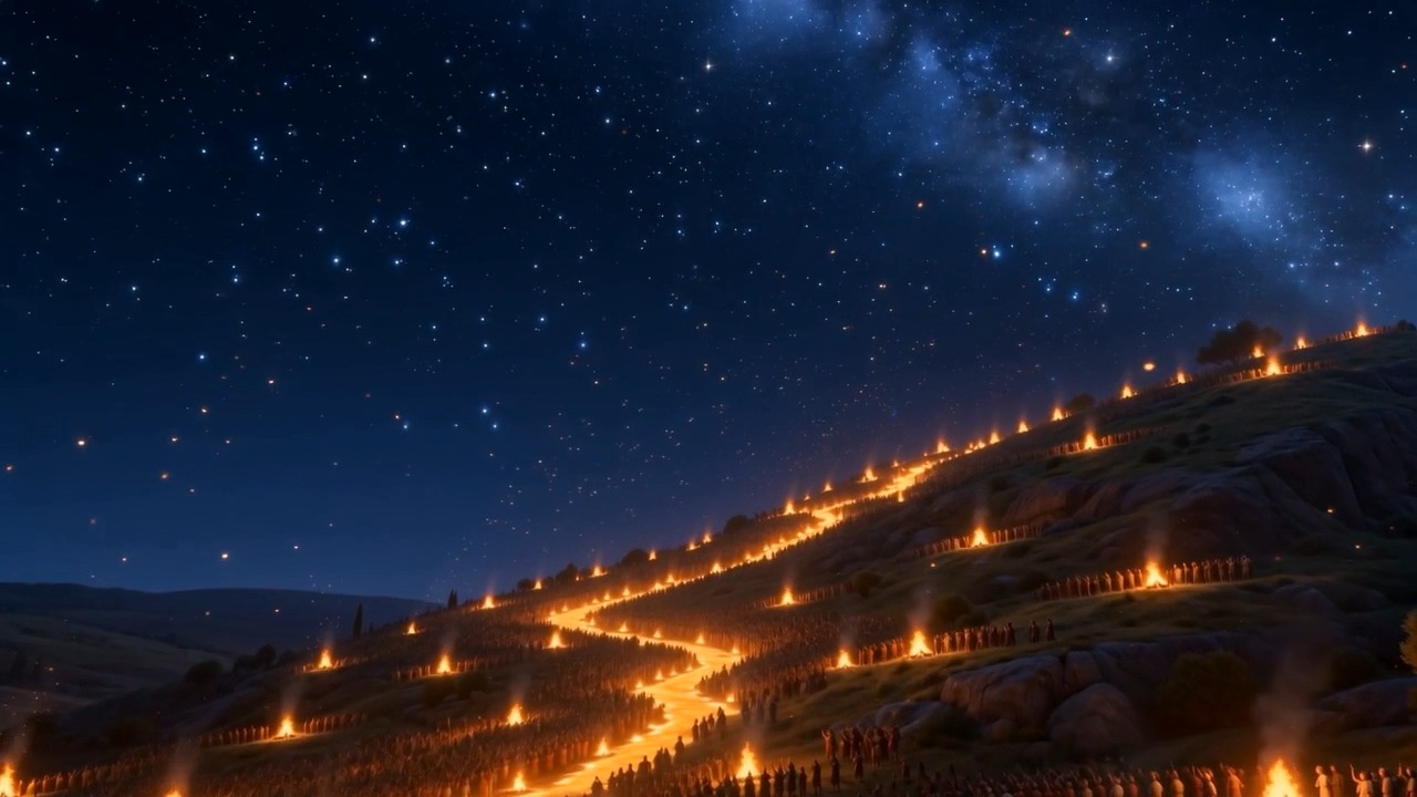 The valley that was full of chariots, full of torches