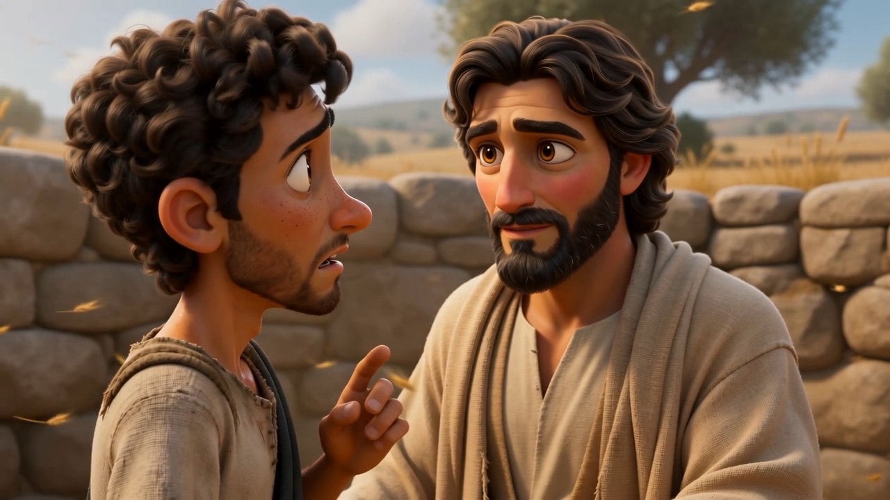 The visitor lifts a hand as he speaks