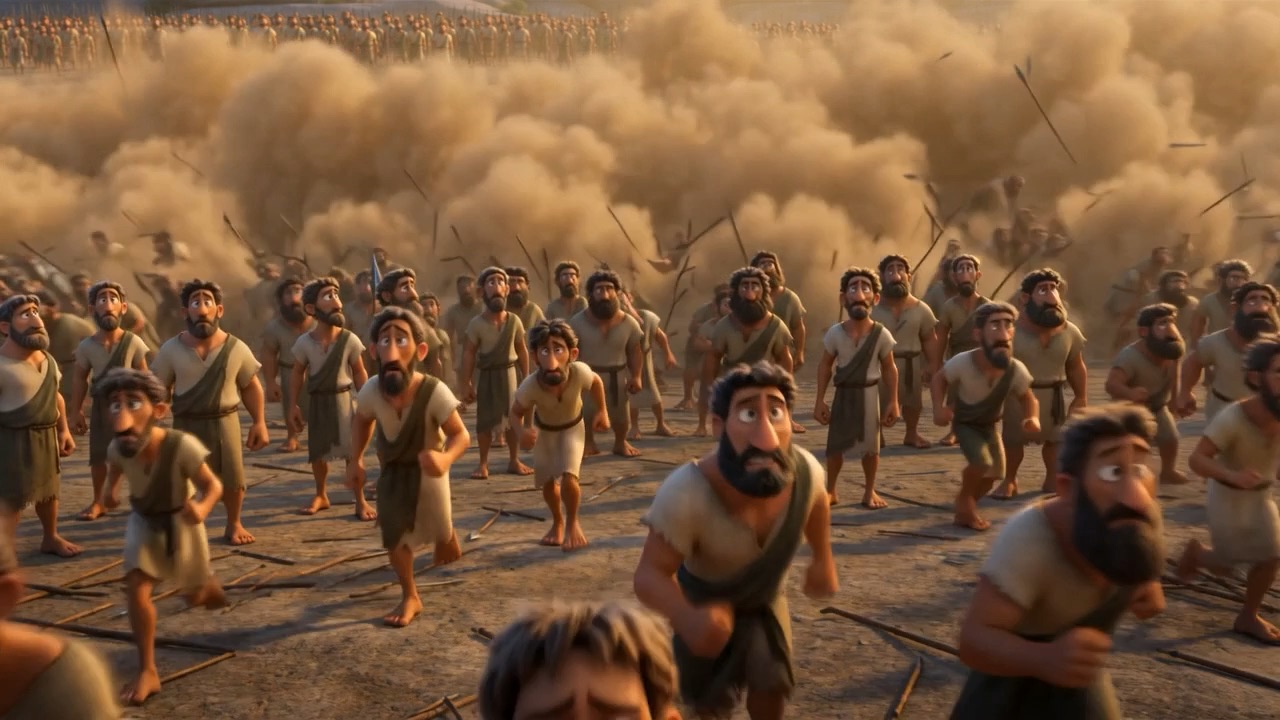 Thousands turn and start walking away