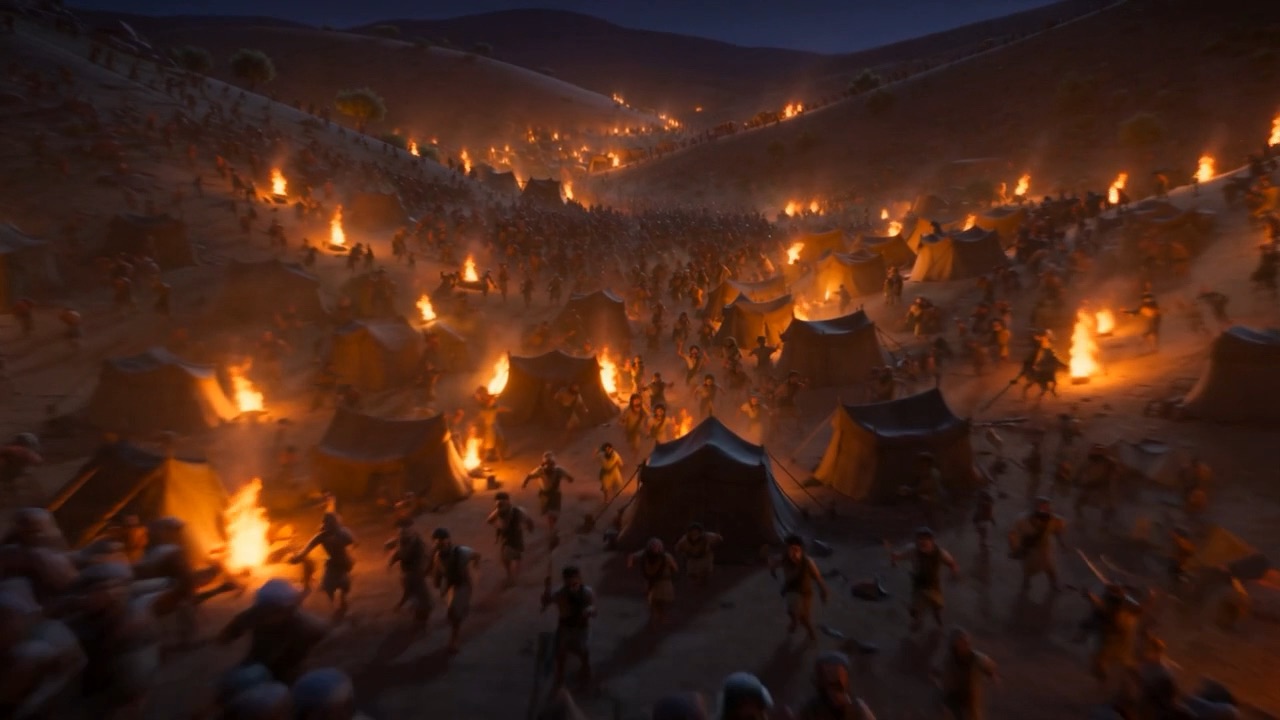 The whole valley moving at once