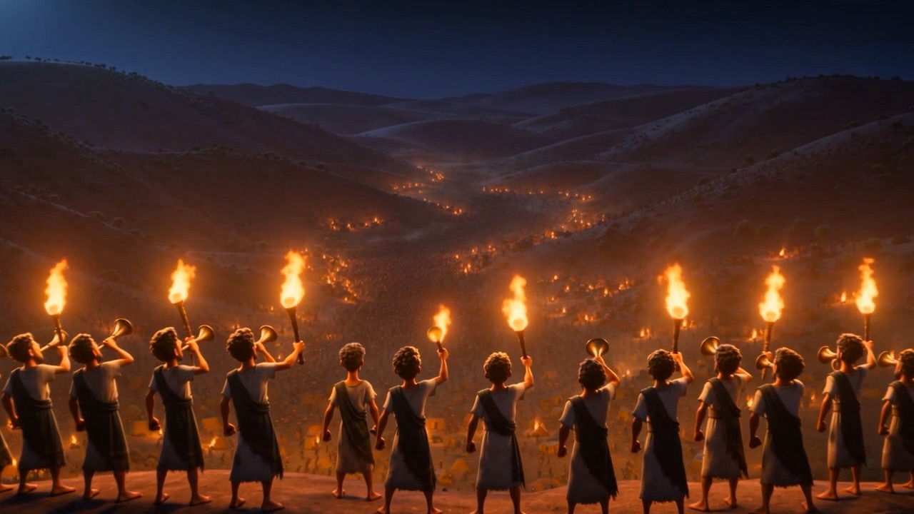 The ring of torches holds while the camp empties