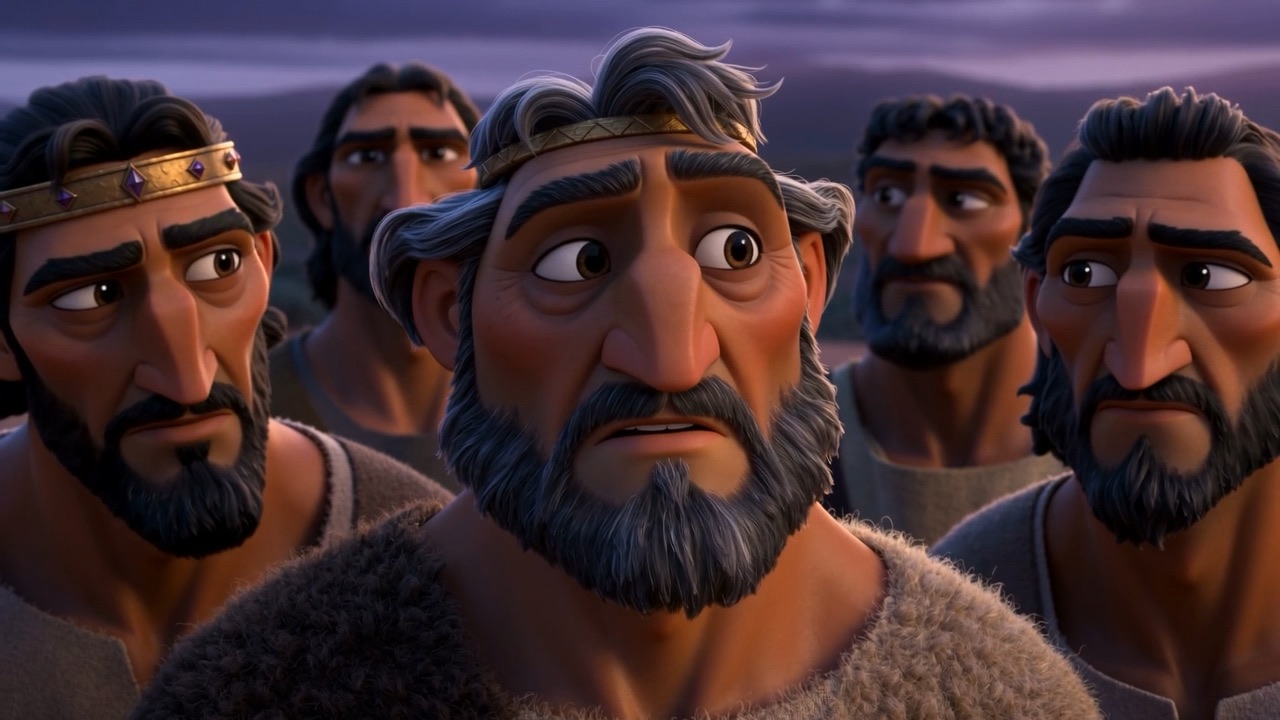 The elders' faces — bought
