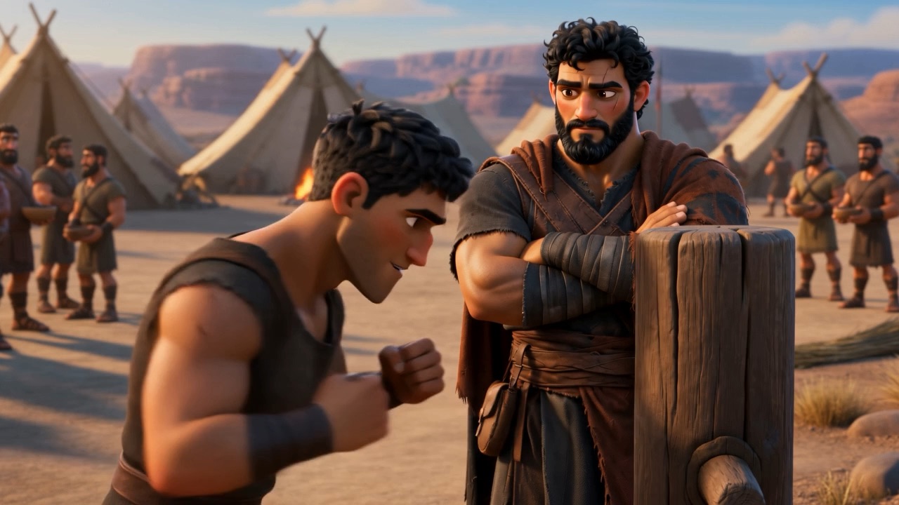 Two men squaring up to spar