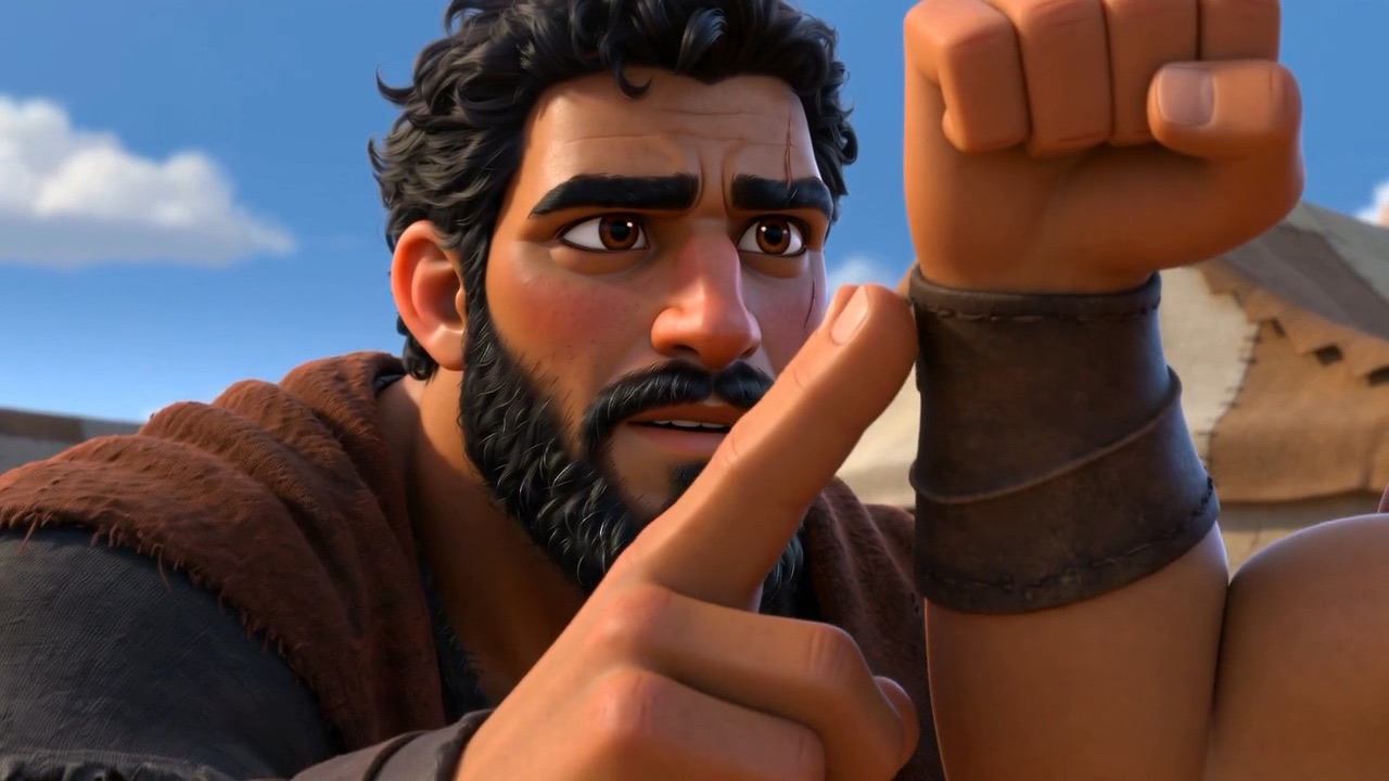 He makes a point with one finger, and they listen