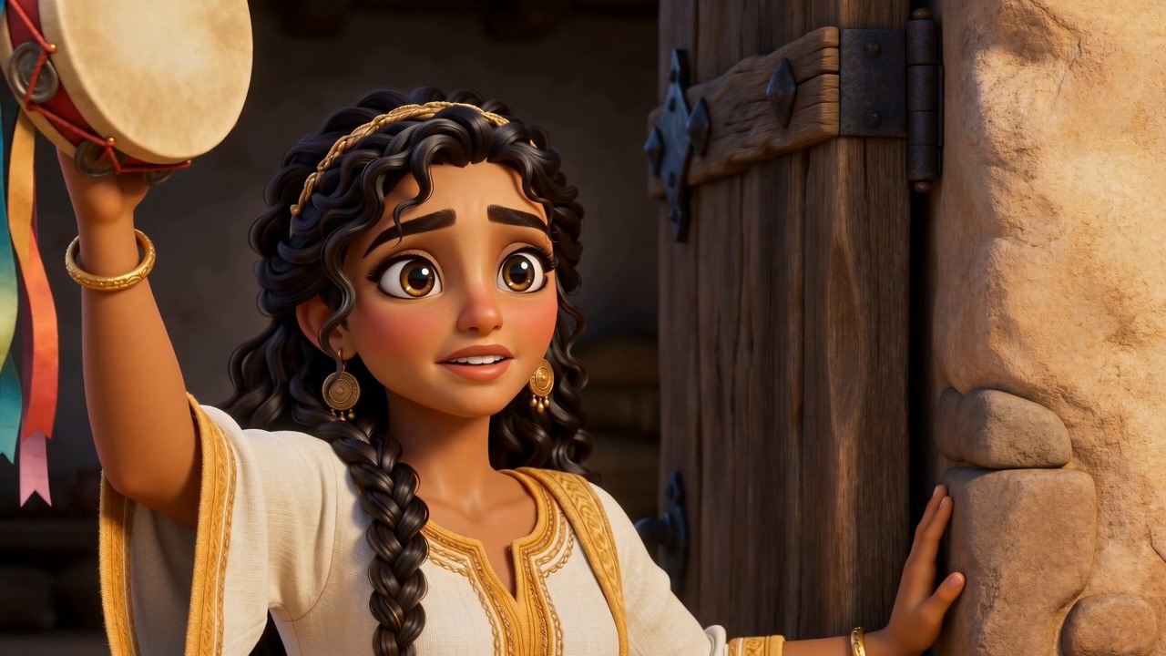 Her face, close — she has done this before