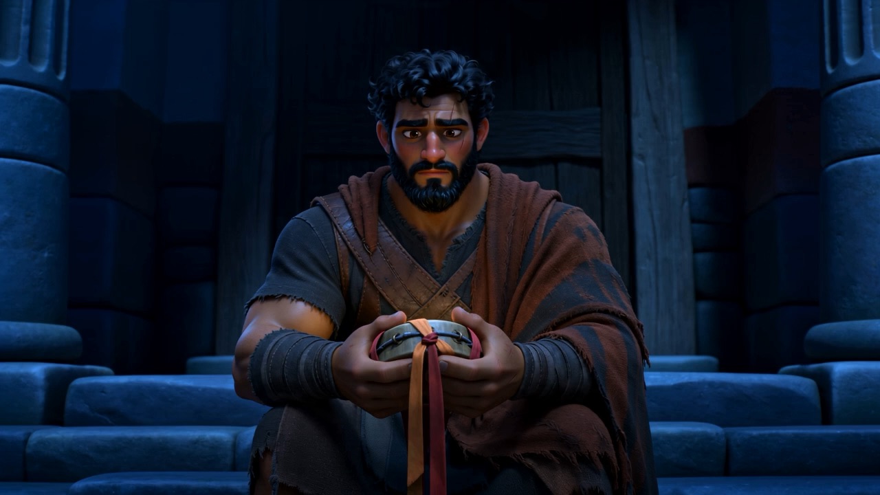 He is looking at it, not at anything else