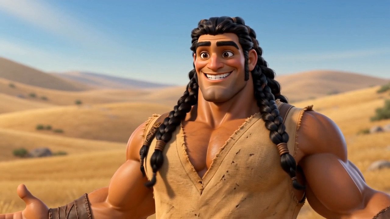 He grins back over his shoulder — he has made up his mind