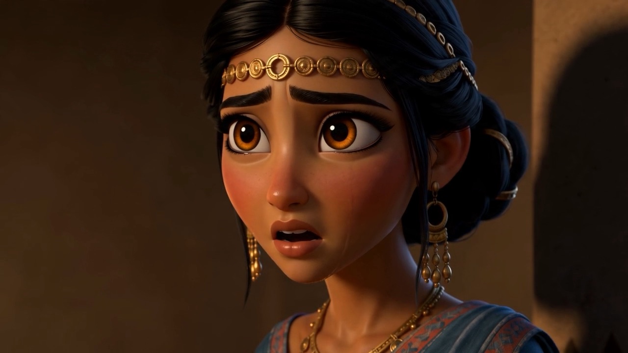 Her face as she holds the answer she never wanted