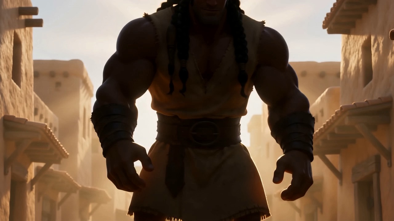 Samson walks out of the town without a word