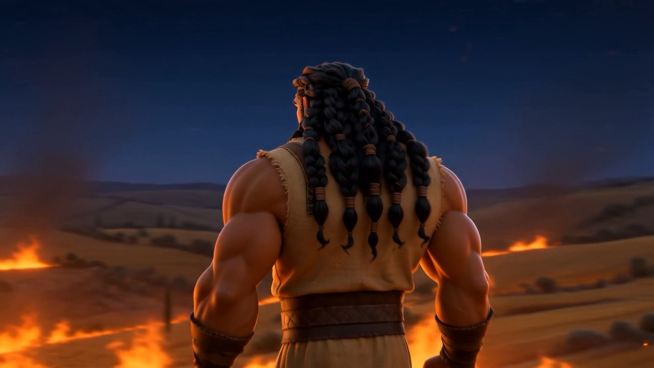 His back, watching the valley burn