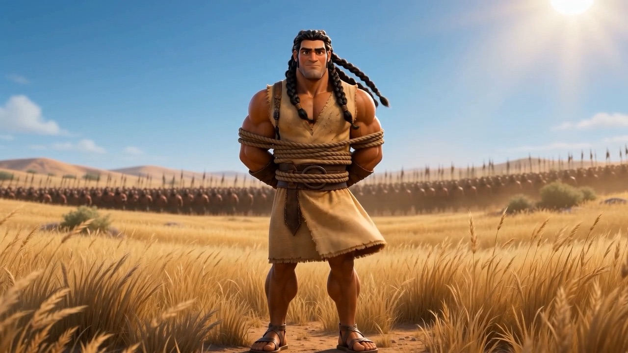 Bound, he is walked out into an open field