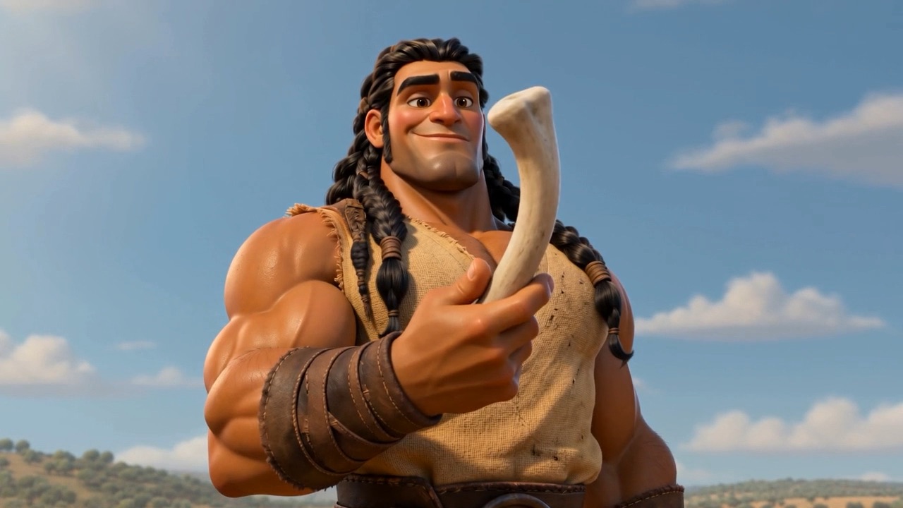 He weighs it in his hand, almost amused