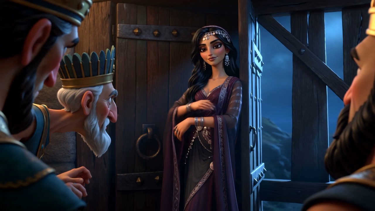 Delilah stands in the doorway, listening to the offer