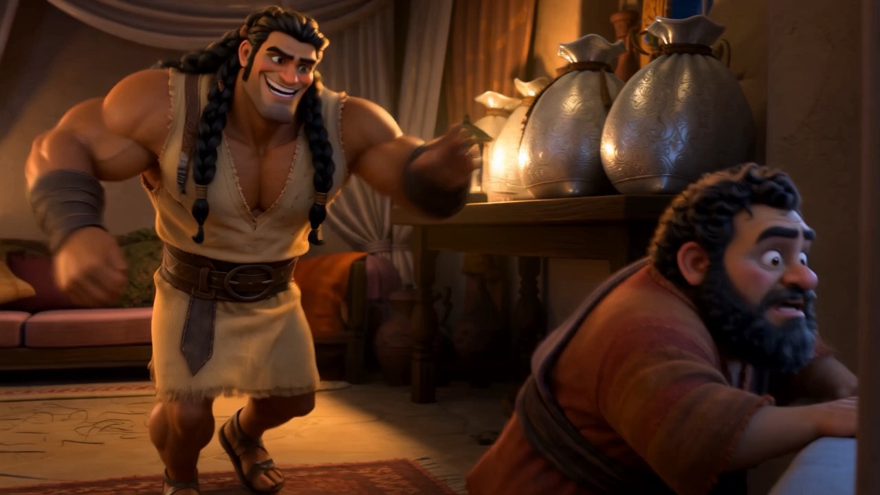 He snaps the cords like burnt thread and stands up laughing