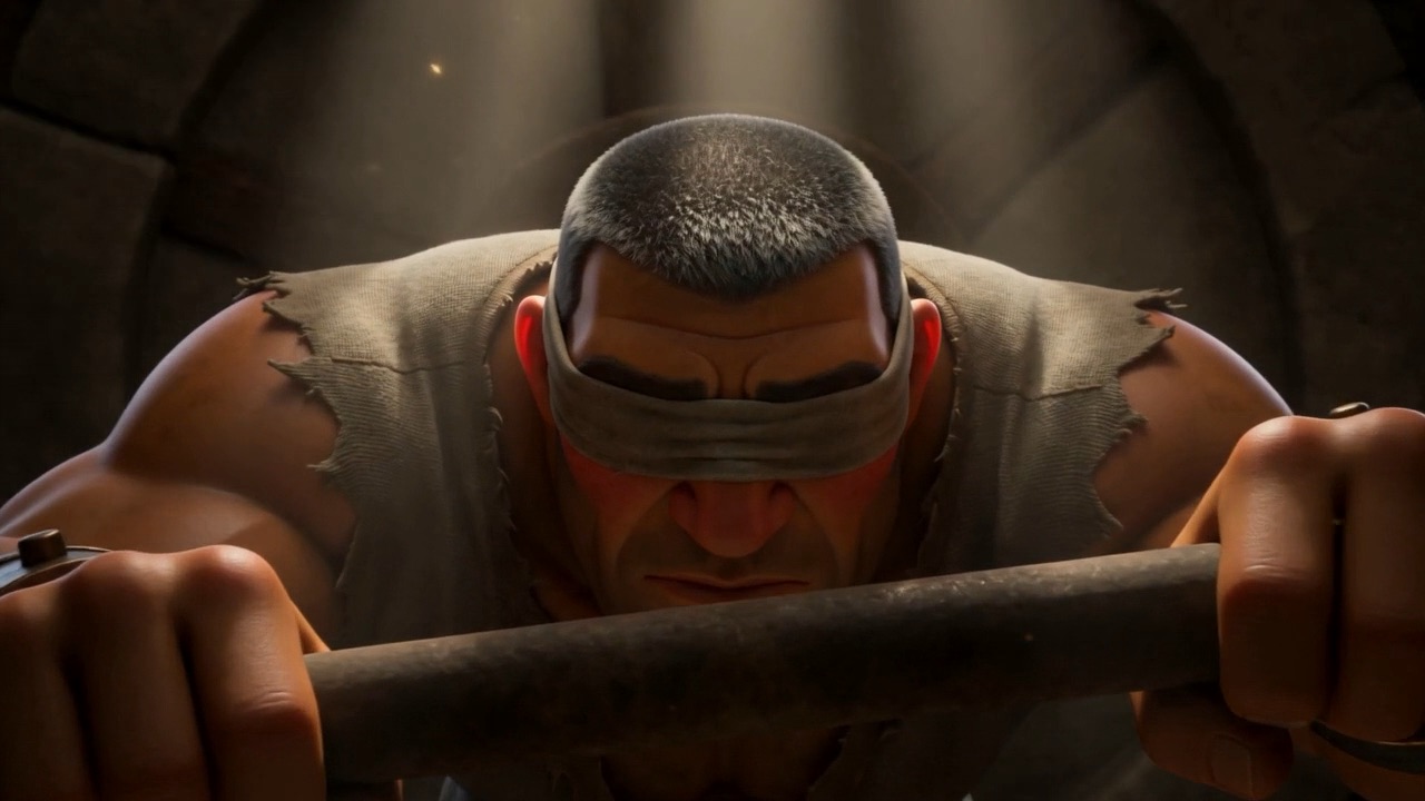 His hands, closed on the bar