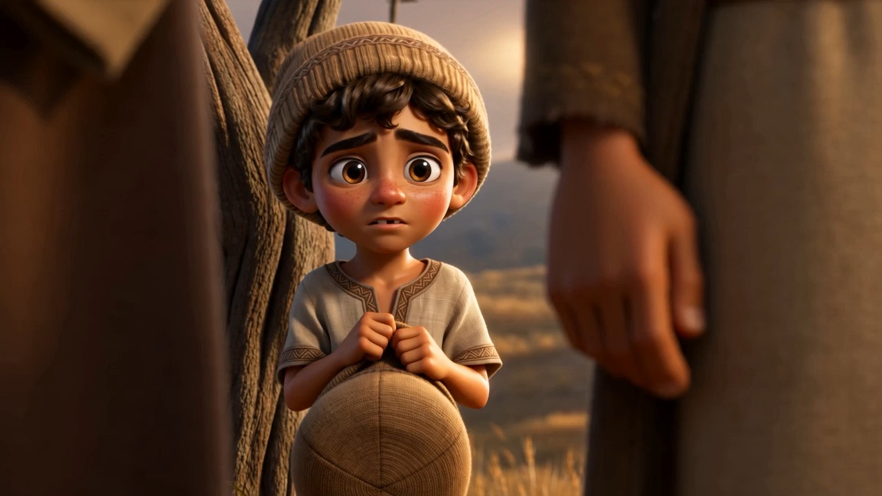 Another child adds one more stone