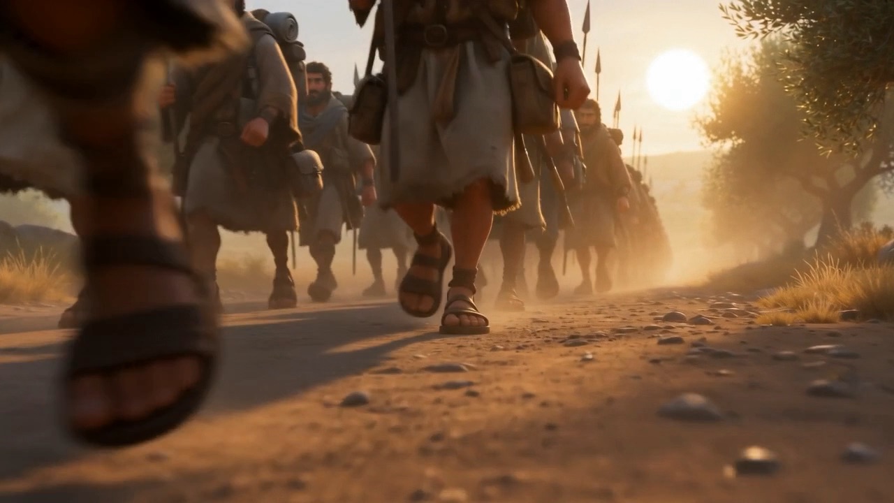 An armed column moving fast