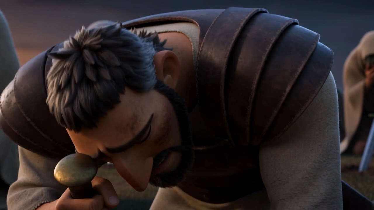 He is holding on to it with both hands