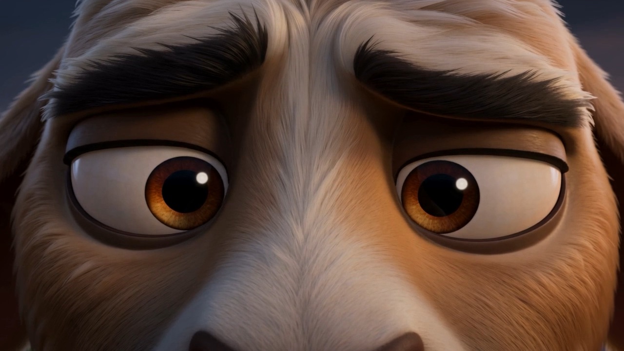 Close — his eyes