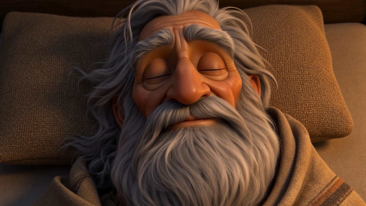 David's face at rest, at the end of a very long road