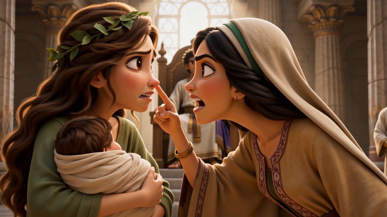 Nose to nose, the two women accuse each other