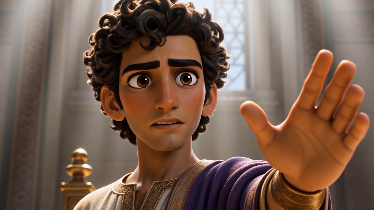 Solomon's hand shoots up: stop