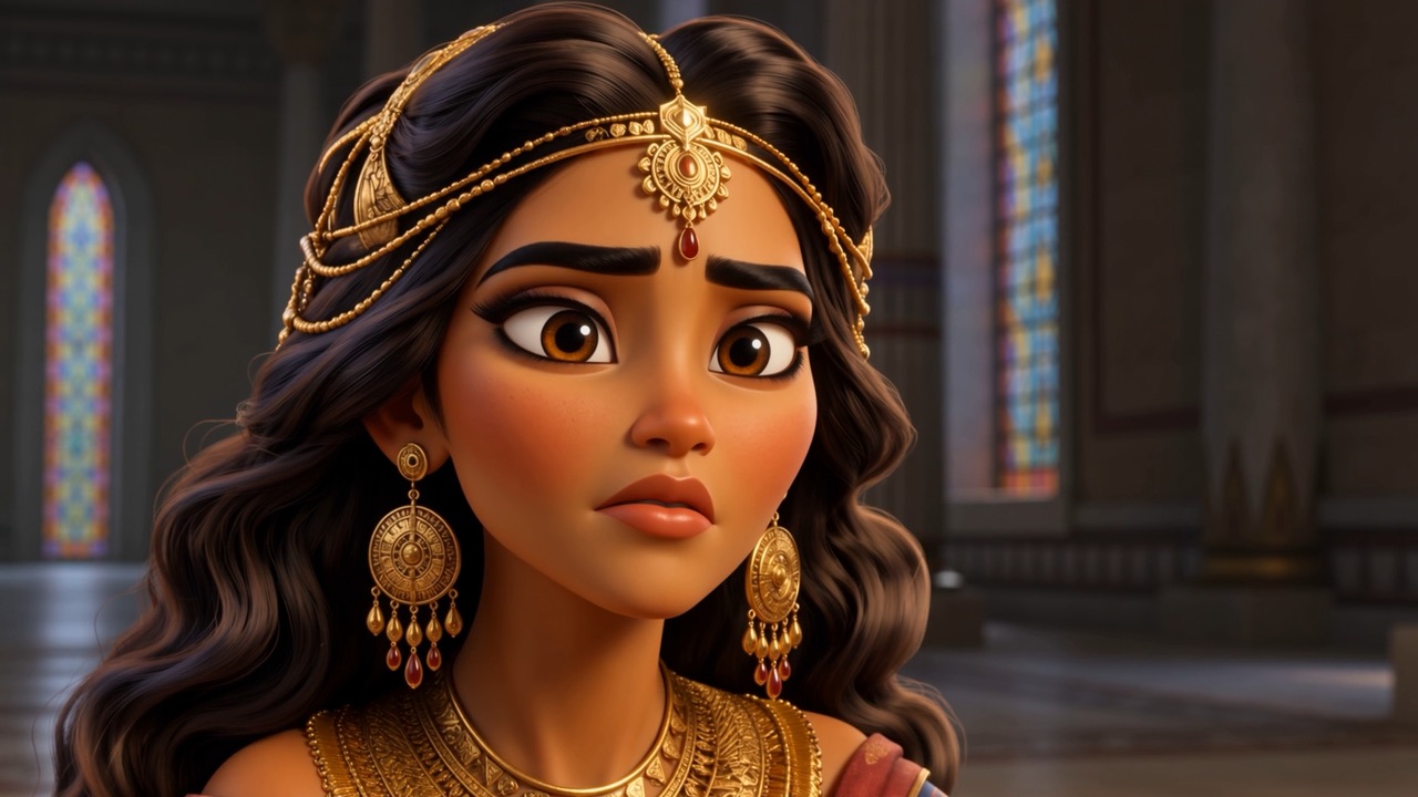Her face changes: he has answered every one