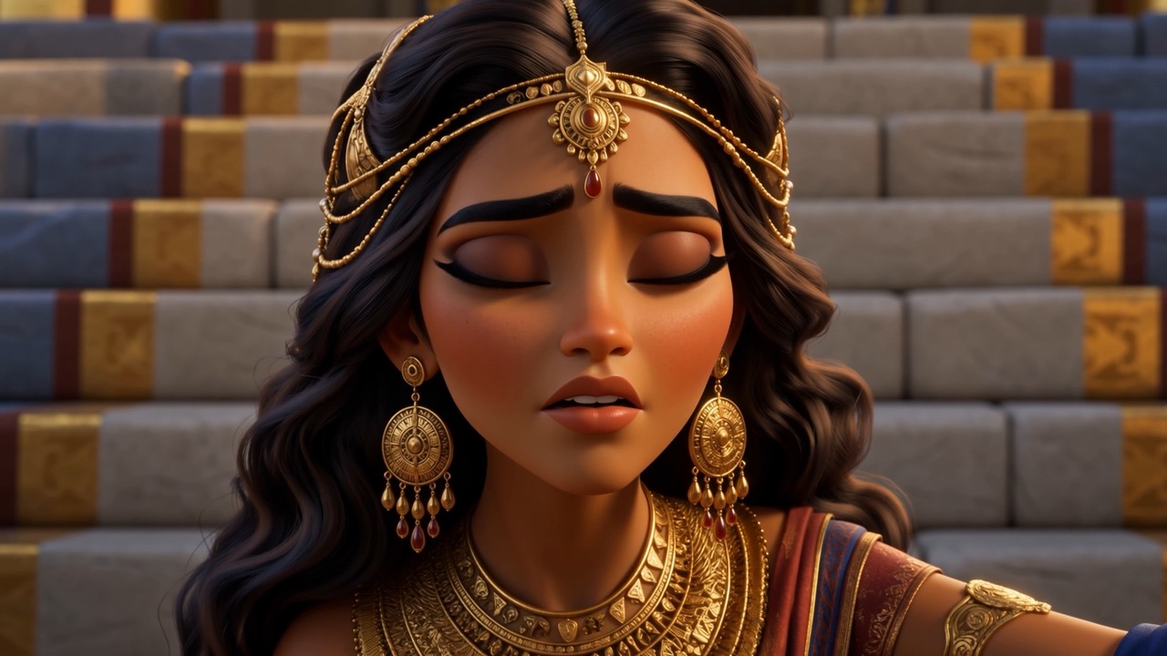 She closes her eyes, overwhelmed