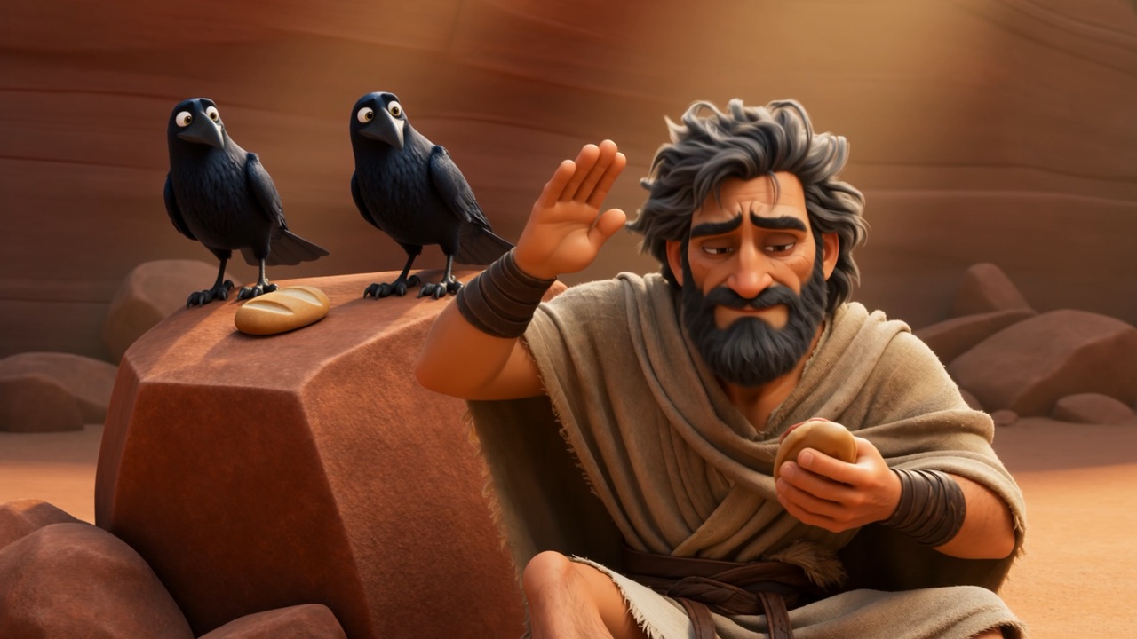 The ravens arrive with the day's bread, as always