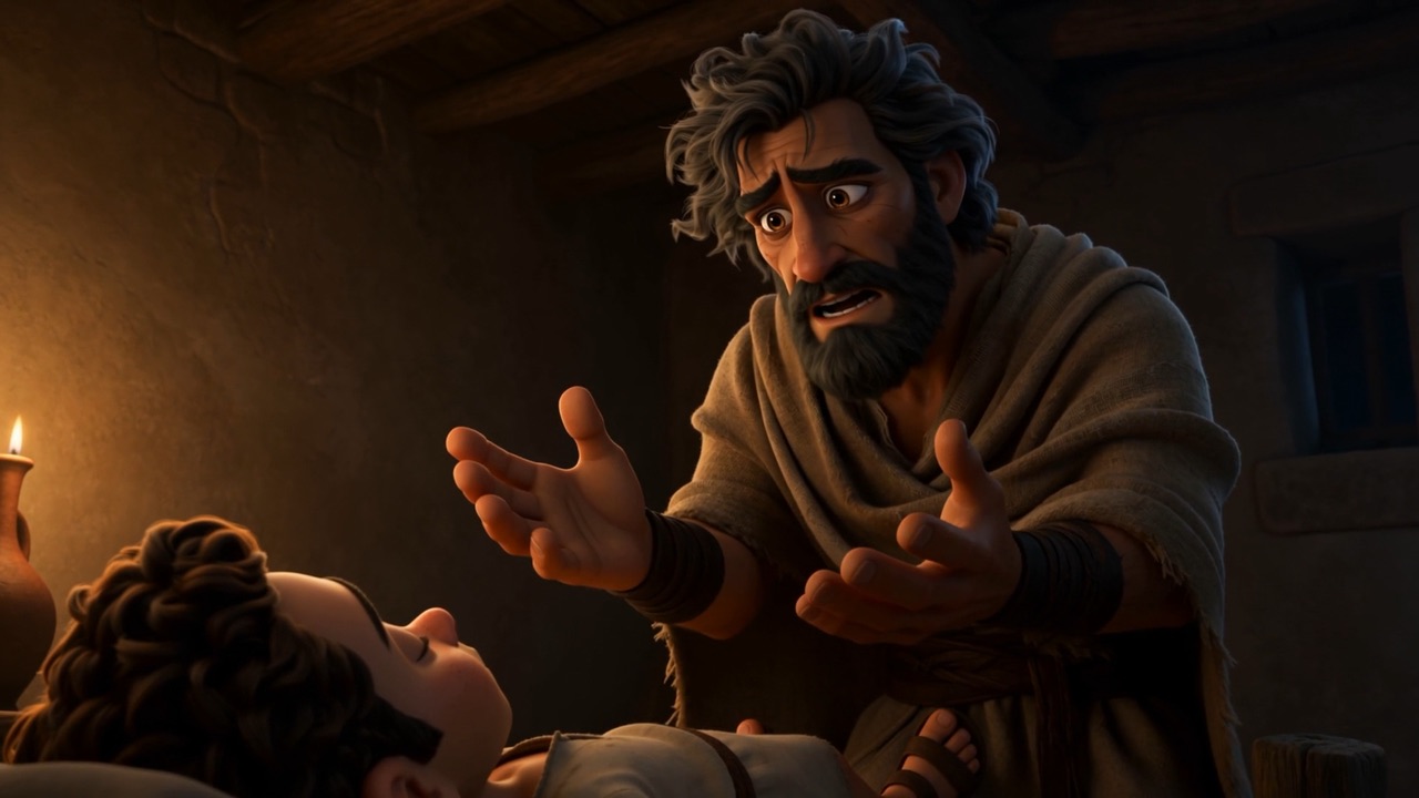 He stretches out his hands and cries out to God