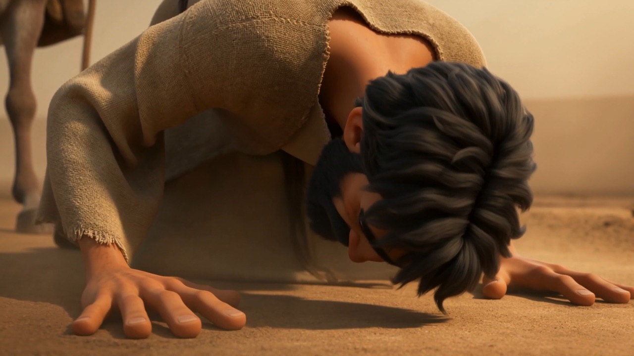 Obadiah drops face-down in the dust