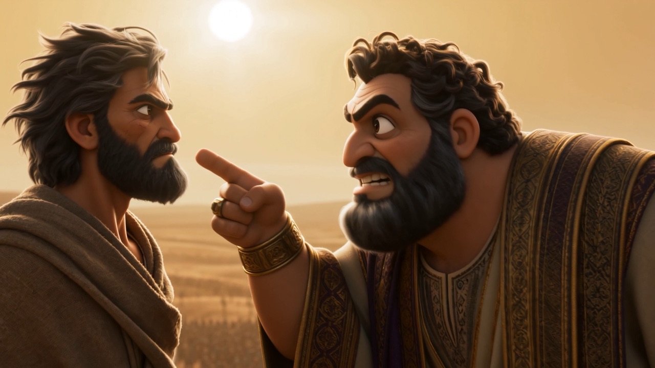 The king points furiously, giving the order to gather everyone