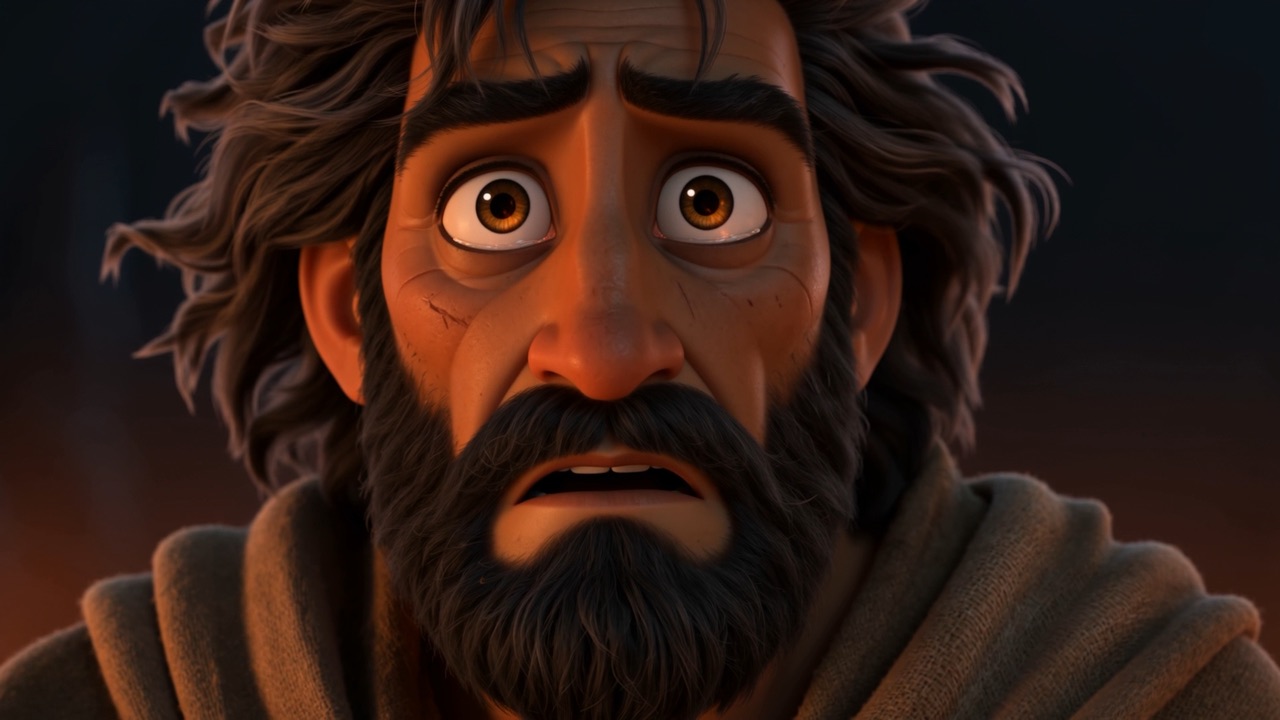 Elijah's face in the quiet, listening hard