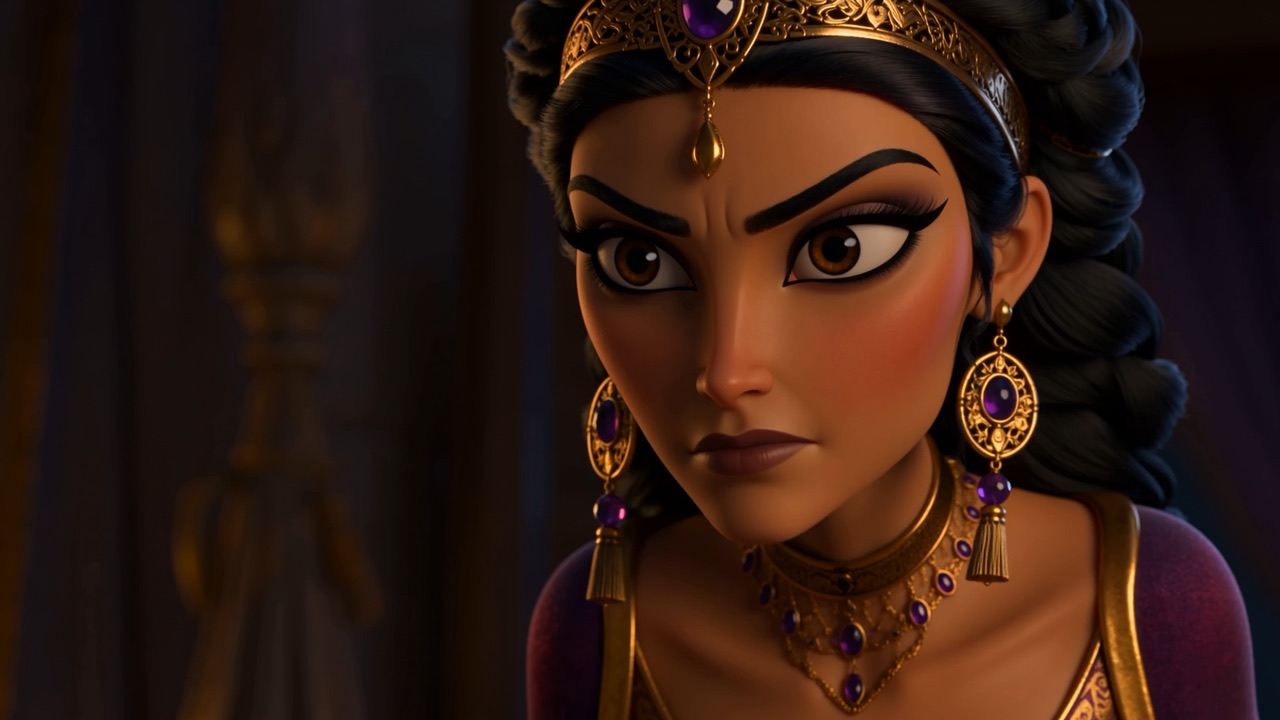 Her face — contempt with perfect eyeliner