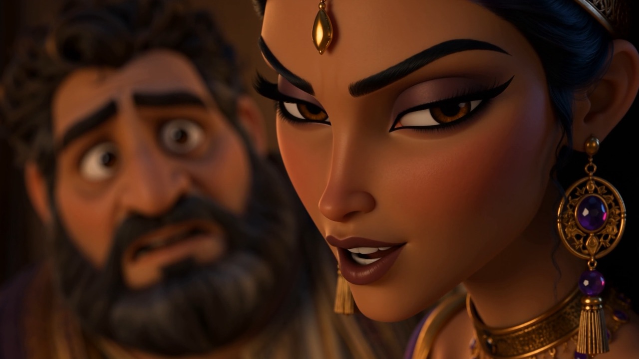 Ahab shrinks as she asks why he isn't eating