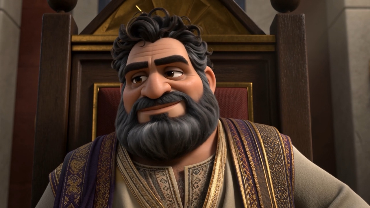 Ahab on his throne, wanting to hear one particular answer