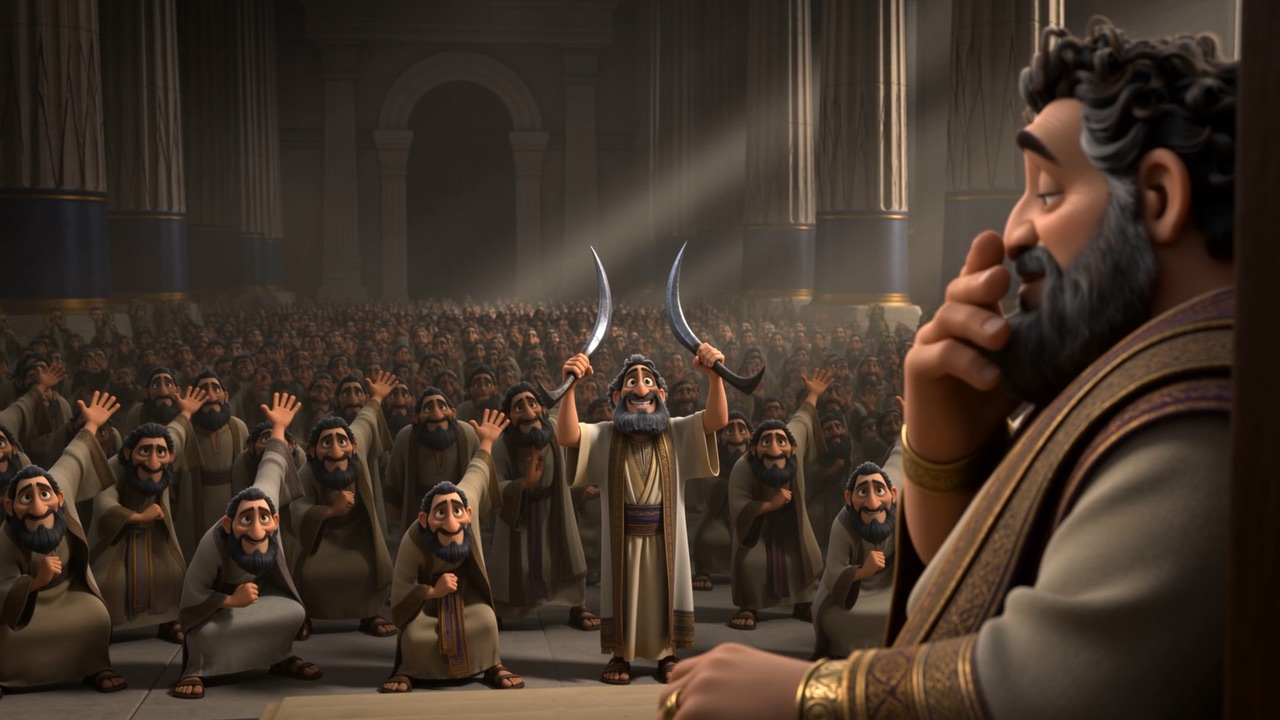 The king watches his own echo chamber perform
