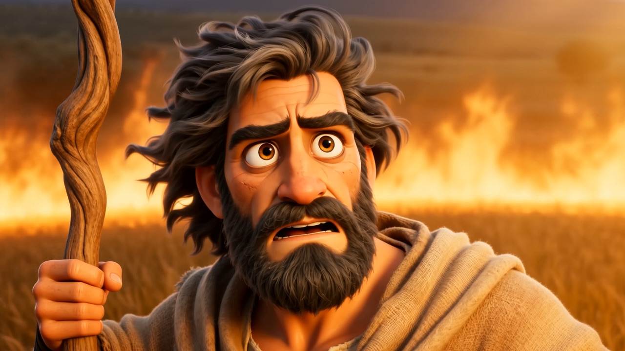 Elisha shouts into the fire and wind