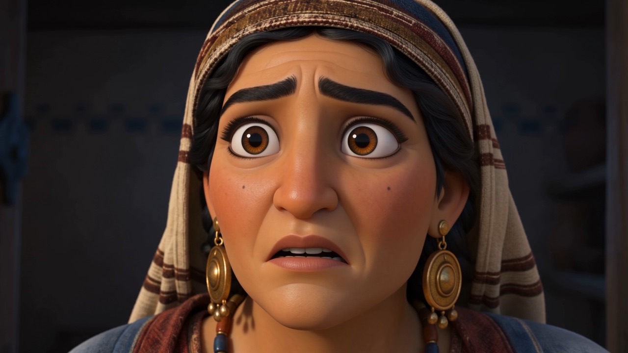 Her face — she does not want to be told this